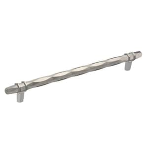 London 10-1/16 in. 256 mm Satin Nickel/Polished Chrome Bar Pull