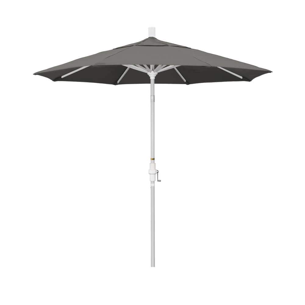 7.5 ft. Matted White Aluminum Market Patio Umbrella Collar Tilt Crank Lift in Charcoal Sunbrella price history on PriceWatchPro