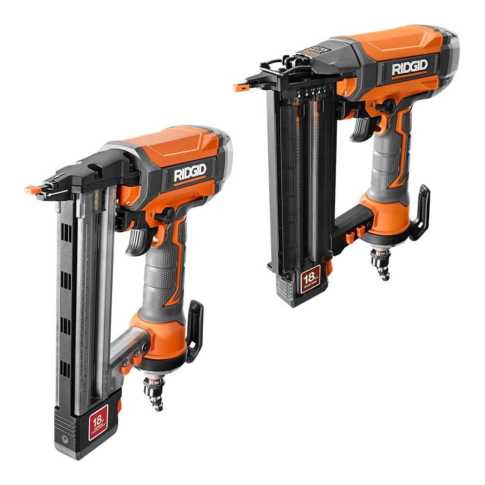 RIDGID Pneumatic 18Gauge 21/8 in. Brad Nailer and 18Gague 11/2 in