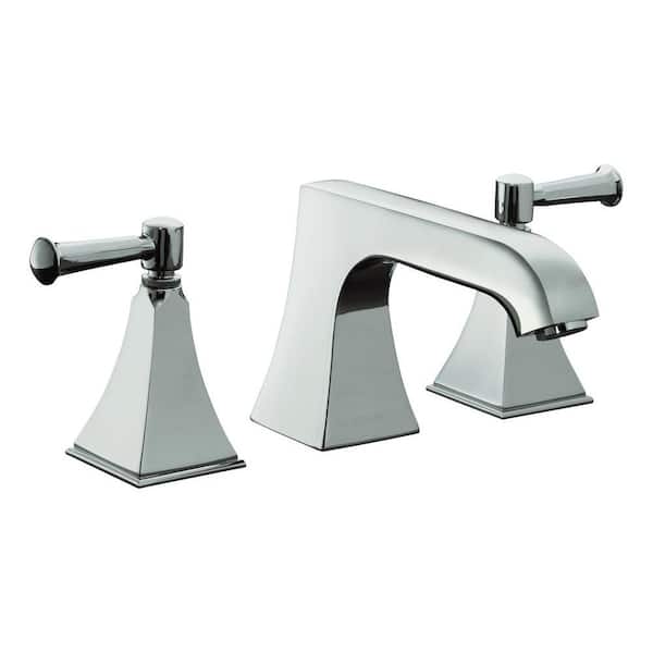 KOHLER Memoirs 8 in. 2-Handle Bathroom Faucet in Polished Chrome with Stately Design and Lever Handles (Valve not included)