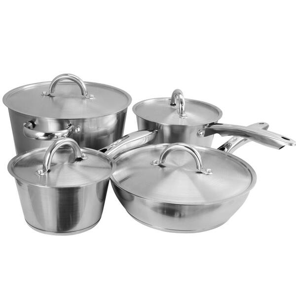 Oster Warwick 8-Piece Stainless Steel Cookware Set in Gibson