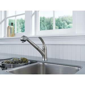 Foundations Single-Handle Pull-Out Sprayer Kitchen Faucet In Stainless