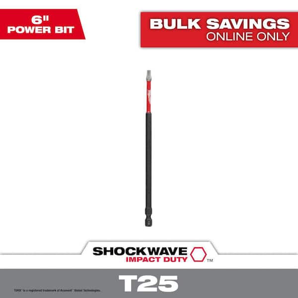 SHOCKWAVE Impact Duty 6 in. T25 Torx Alloy Steel Screw Driver Bit (1-Pack)