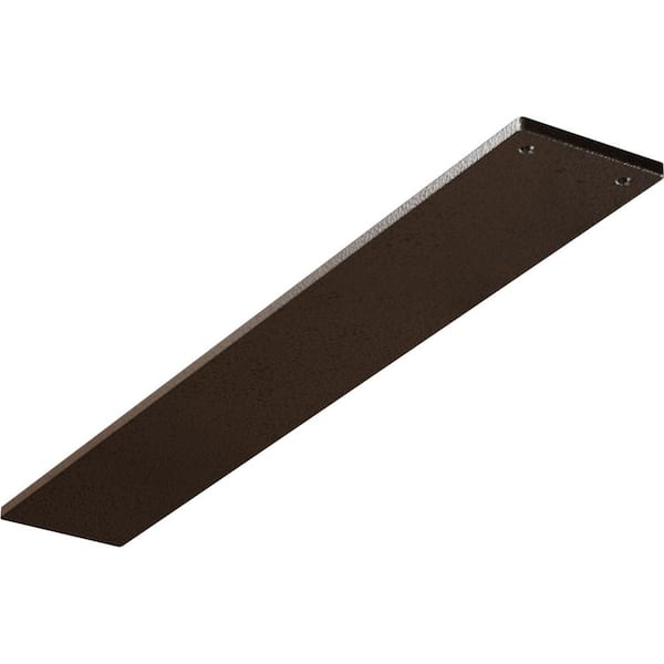 Ekena Millwork 3 in. x 0.25 in. x 20 in. Steel Hammered Brown Logan Bracket