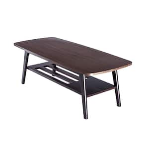 21.5 in. Espresso Rectangle Wood Top Coffee Table