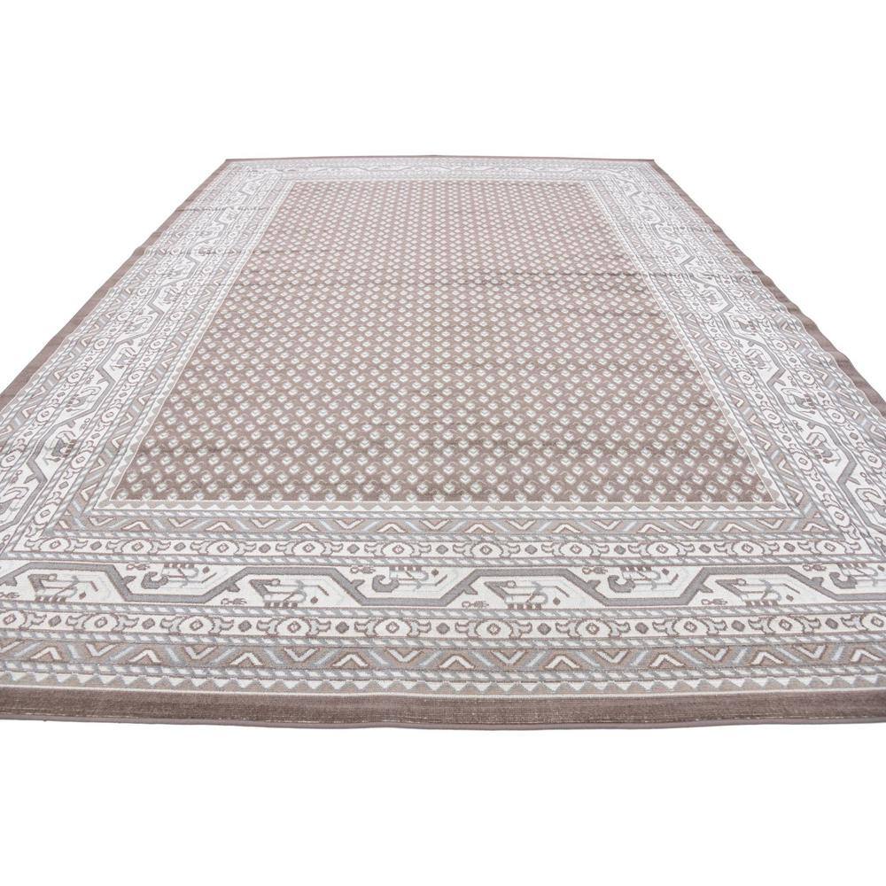Braided Brown Synthetic 9' x 12' Easy-Care Rectangular Rug