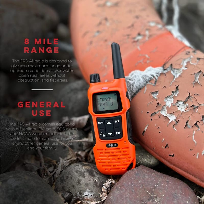 Versatile 36 Mile Range Rechargeable Waterproof Digital 2-Way Radio with Charger (2-Pack)