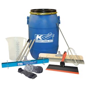 7-Piece Self-Leveling Tool Kit with 15 Gal. Mixing Barrel