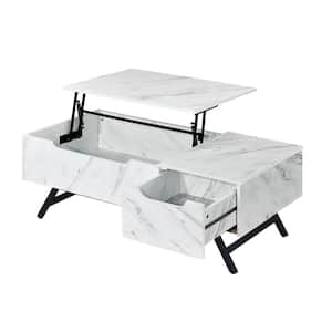Throm 48 in. White Finish Rectangle Wood Top Coffee Table