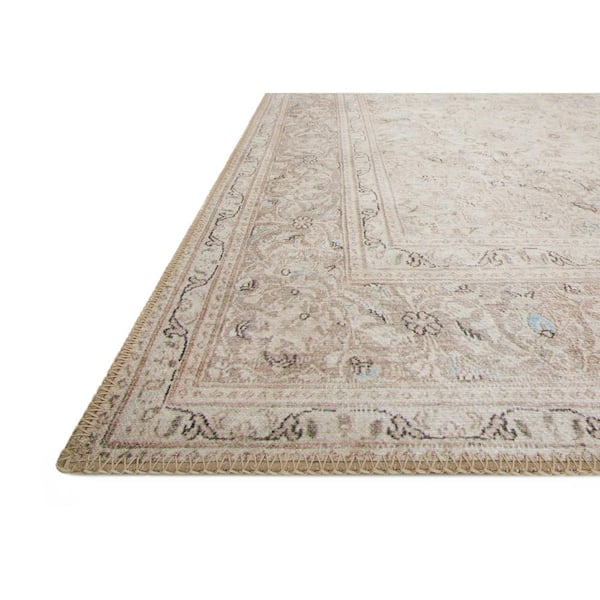 Loren Sand/Taupe 2 ft. 6 in. x 7 ft. 6 in. Distressed Bohemian Printed Runner Rug