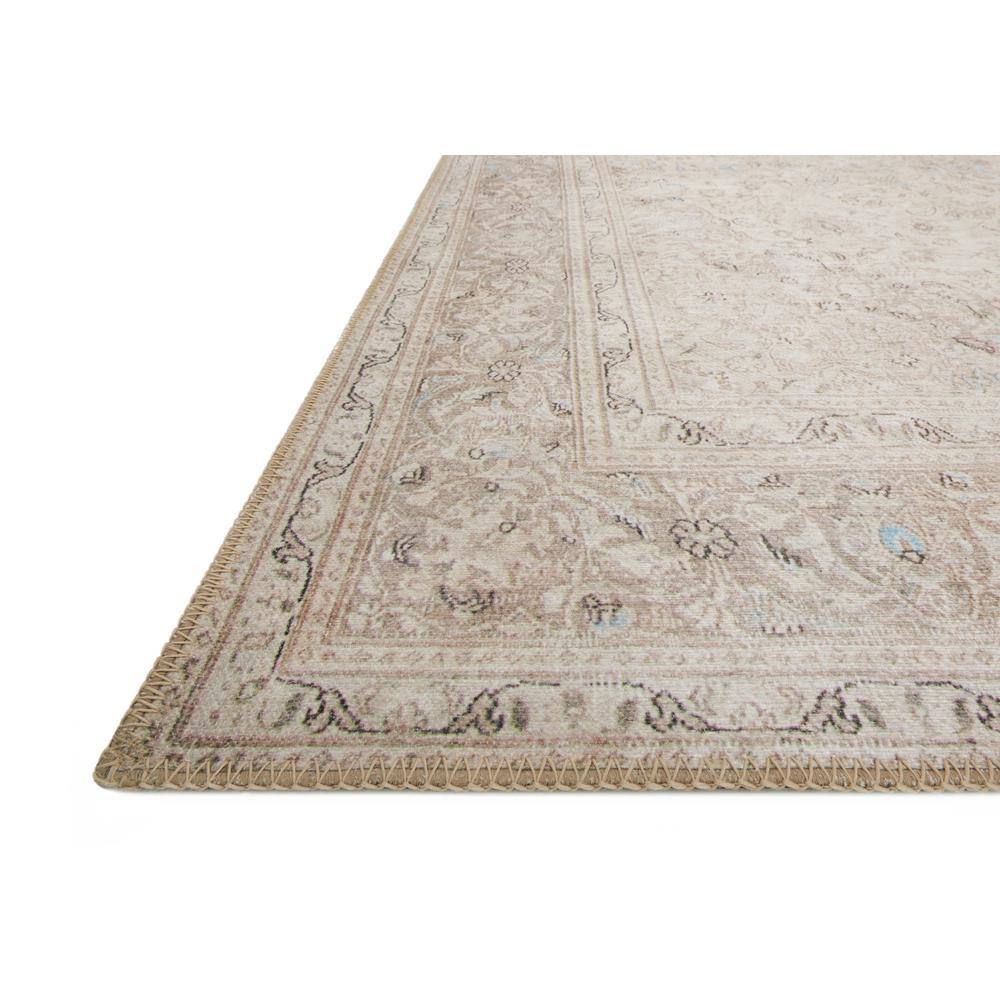 Gray and Beige Polyester Oriental Runner Rug 2'-6" x 7'-6"