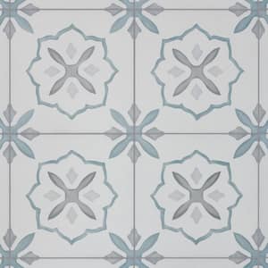 Aster Stella Blue 8.77 in. x 8.77 in. Matte Porcelain Floor and Wall Tile (6.99 sq. ft./Case)