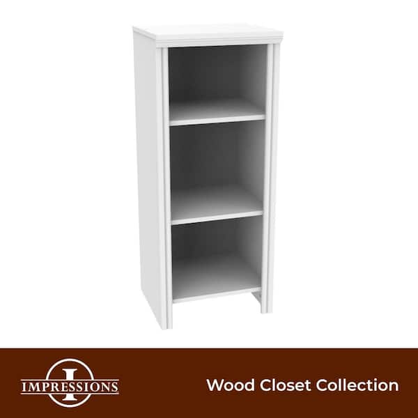 Impressions 16 in. W White Base Organizer for Wood Closet System