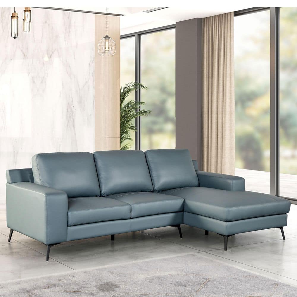 Furniture of America Serina 98.5 in. Square Arm 1-Piece Leather