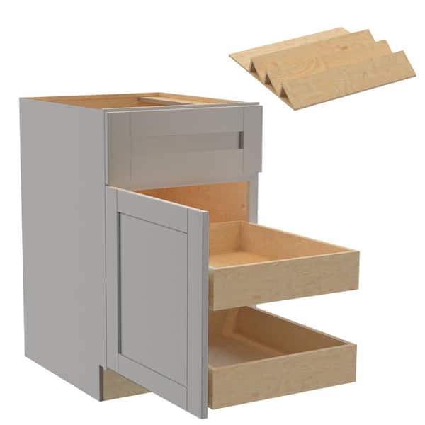 Home Decorators Collection Washington Veiled Gray Plywood Shaker Assembled Base Kitchen Cabinet Left 2ROT ST21 W in. 24 D in. 34.5 in. H