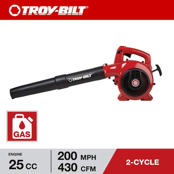 Troy-Bilt 200 MPH 430 CFM 2-Cycle 25cc Gas Handheld Leaf Blower