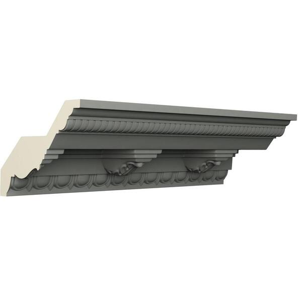 Ekena Millwork Arianna 6.625 in. D x 8.25 in. W x 96 in. L Polyurethane Crown Moulding