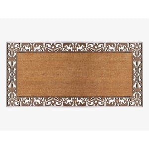 A1HC Paisley Black/Beige 30 in x 60 in Rubber and Coir Outdoor Durable Entrance Doormat