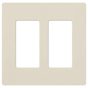 Claro 2 Gang Wall Plate for Decorator/Rocker Switches, Satin, Pumice (SC-2-PM) (1-Pack)