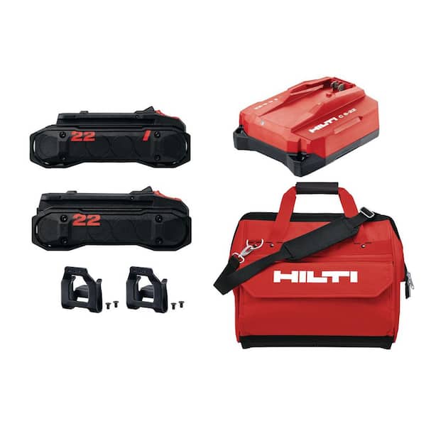Hilti 22V NURON B22 Battery Combo Accessory Kit w/ (2) Lithium-Ion