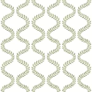 Florentine Green Vine Trellis Peel and Stick Wallpaper