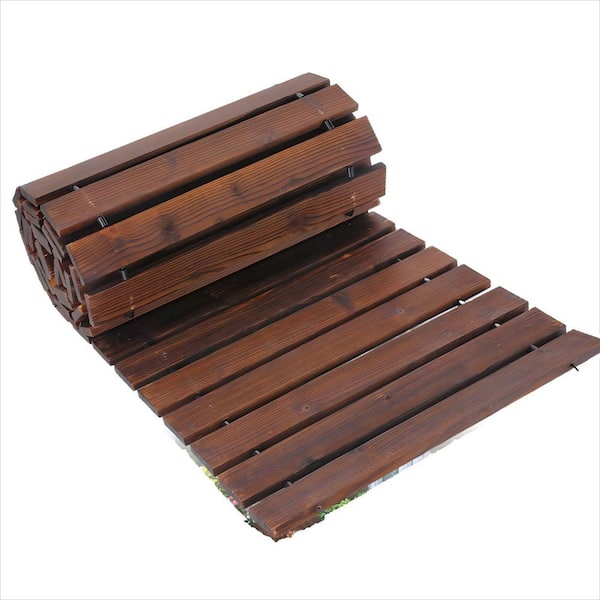 8.2 ft. Wooden Garden Pathway, Boardwalk Pathway Pavers for Flooring, Patio, Beach, Pool and Backyard