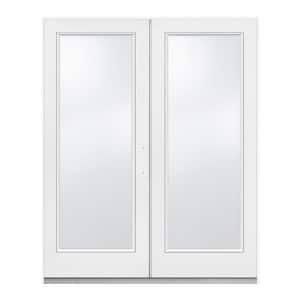 JELD-WEN 60 in. x 80 in. Primed Fiberglass Left-Hand Inswing Full Lite ...