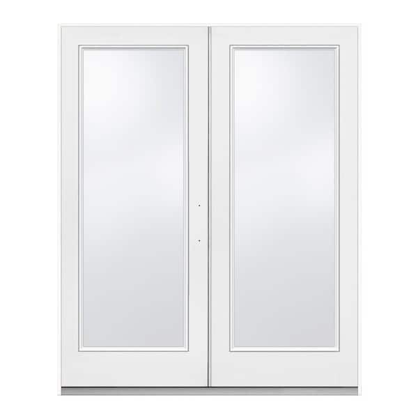 JELD-WEN 72 in. x 80 in. Primed Steel Left-Hand Inswing Full Lite Glass ...