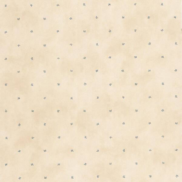 The Wallpaper Company 56 sq. ft. Blue and Beige Mini Print Textural Wallpaper