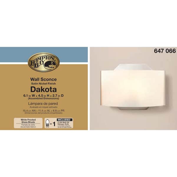 hampton bay dakota wall sconce