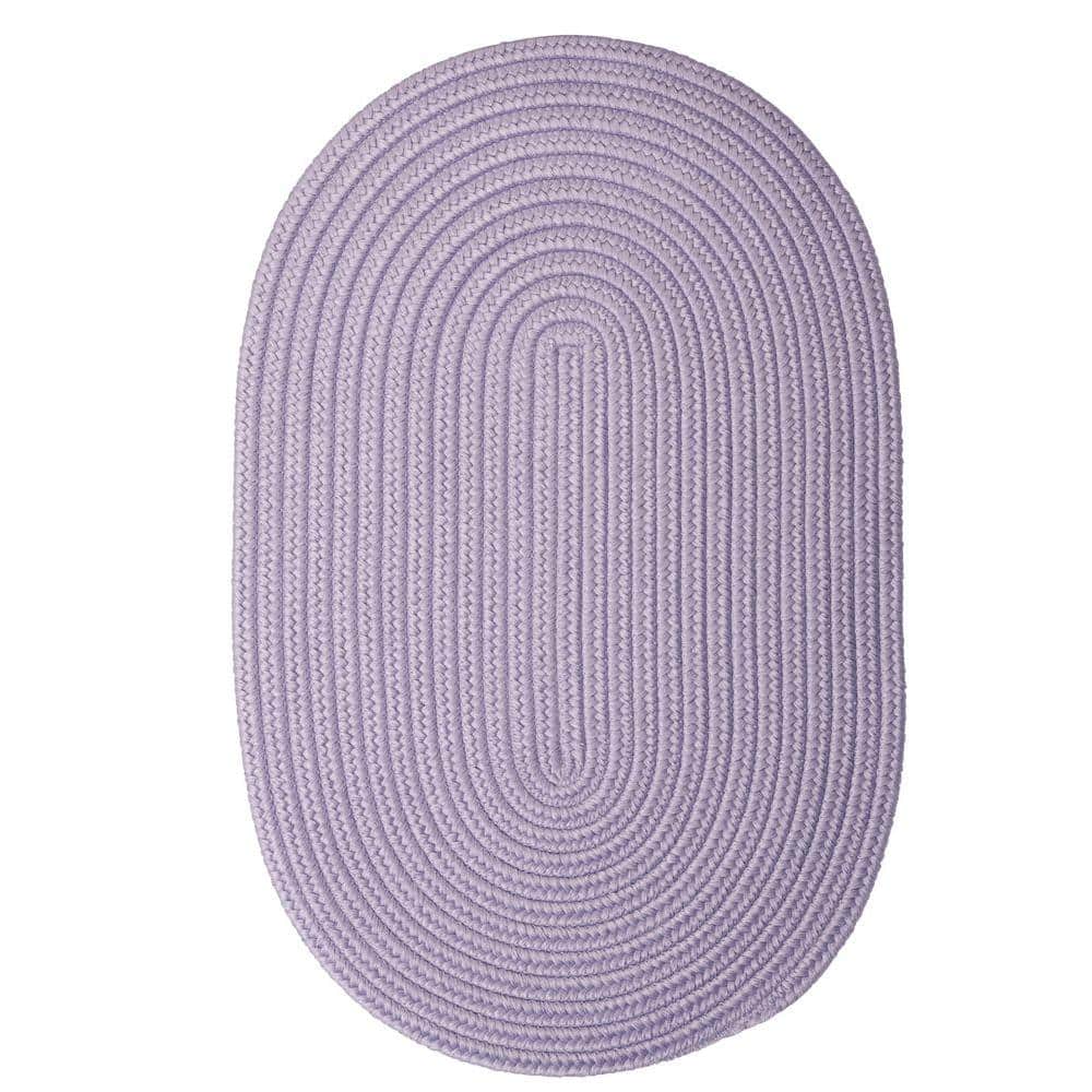 Amethyst Braided Oval Synthetic Rug - Easy Care, Reversible, 2x6 ft