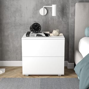 Madison White 2-Drawer Nightstand