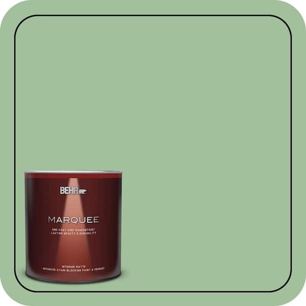 BEHR MARQUEE 1 qt. #BIC-25 Spring Sprig Matte Interior Paint & Primer