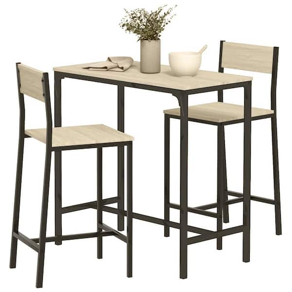 Tenleaf 3-Piece Metal Outdoor Bistro Set with MDF Tabletop