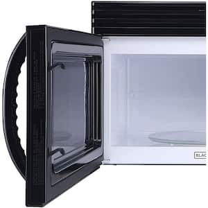 29.9 in. Width 1.6 cu. ft. Black 1000-Watt Over-the-Range Microwave with Top Mount Air Recirculation Vent