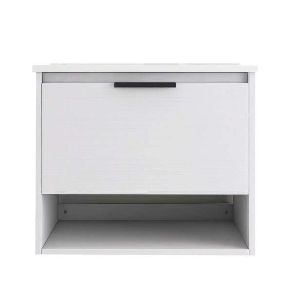 Unbranded Javeion 24 in. W x 18 in D. x 20 in. H Bath Vanity in White with White Ceramic Top