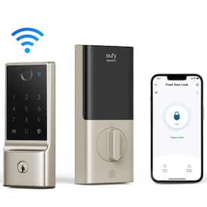 C220 Satin Nickel Smart Lock Wi-Fi with 6 Ways to Unlock by Fingerprint, App, Keypad, Key, Apple Watch, Smart Assistants
