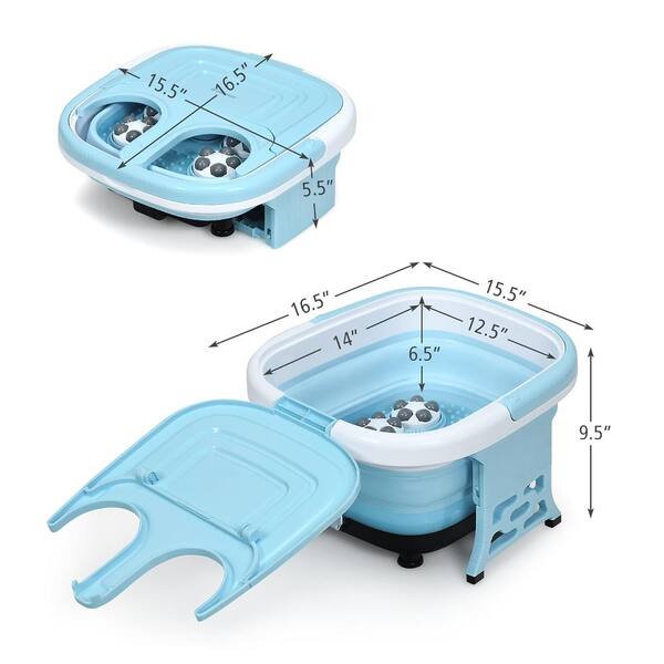 Costway Foldable Foot Spa Bath Motorized Massager with