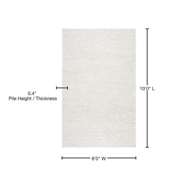 nuLOOM Caryatid Chunky Woolen Cable Off-White 8 ft. x 10 ft. Area Rug  CB01-8010 - The Home Depot