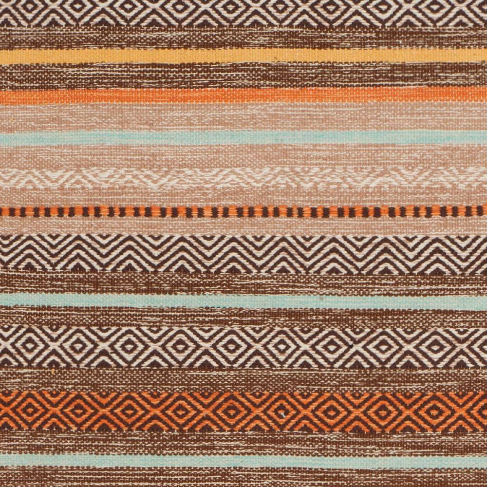 Coastal Charm Brown/Multi Stripe Cotton 2'3" x 8' Runner Rug