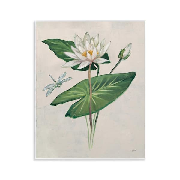 Graceful Lily Pad by Julia Purinton Unframed Nature Graphic Art Print 14 in. x 11 in.