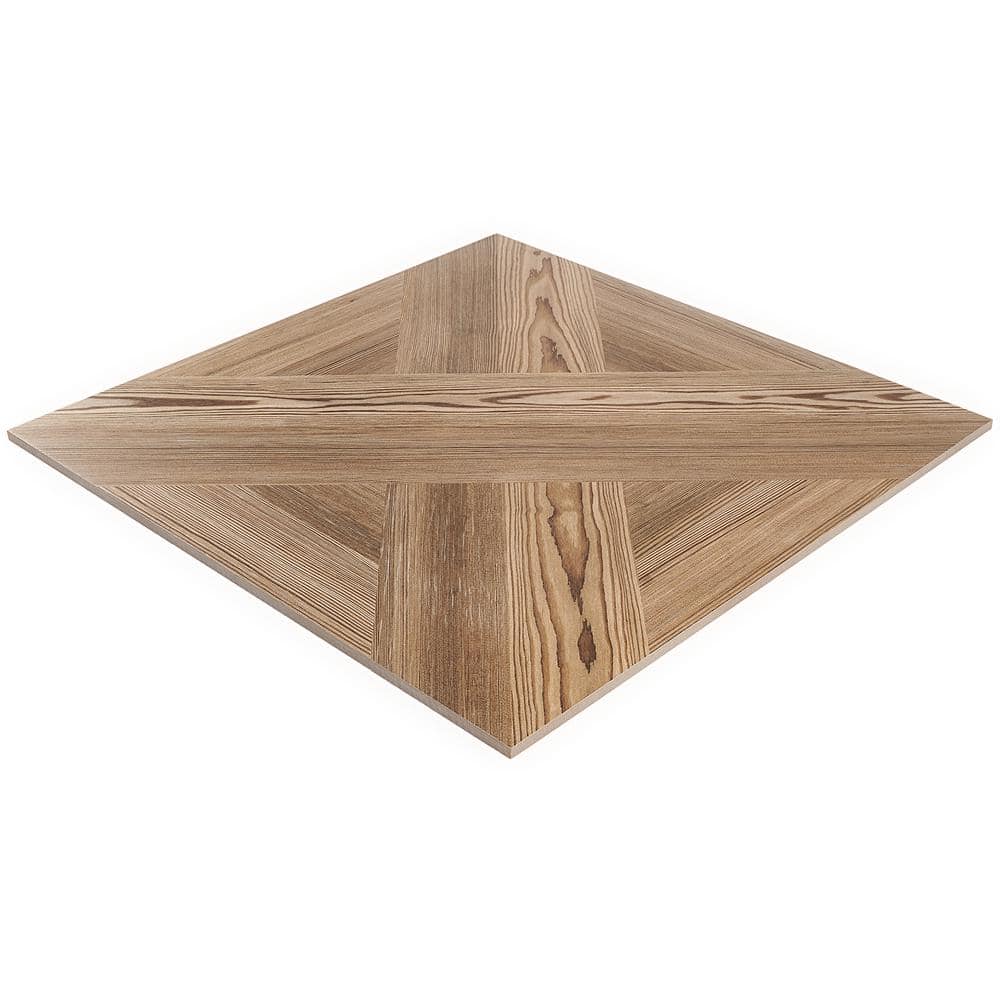 Evergreen 24" x 24" Brown Matte Porcelain Wood Look Tile