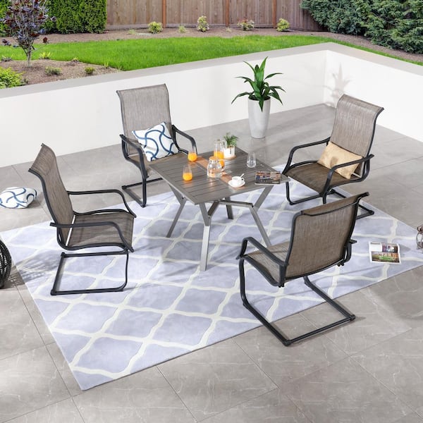 Patio Festival 5-Piece Rectangular Metal Outdoor Dining Set