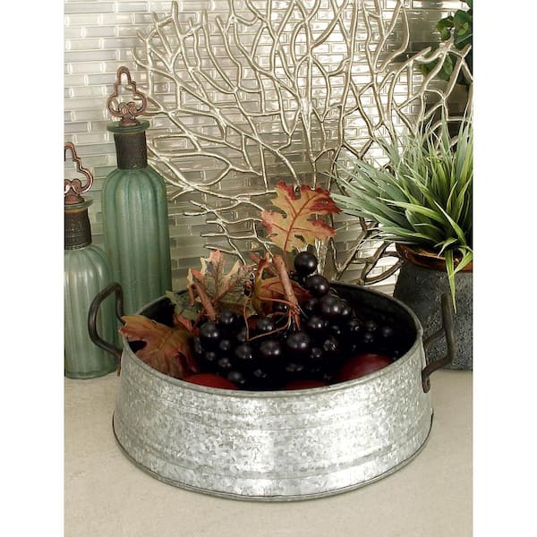 Grey Metal Farmhouse Tray (Set of 3)