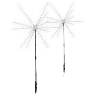 22 in. White Sparkler LED Garden Light with Hanging Hooks Plus Ground Stakes Plus Remote Control