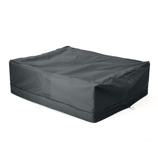 Shield Gray Fabric Outdoor Patio Chat Set Cover
