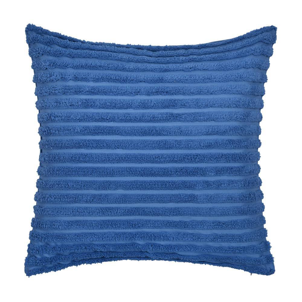 Darcy Azure Solid Polyester Euro Sham 26 in. L X 26 In. W