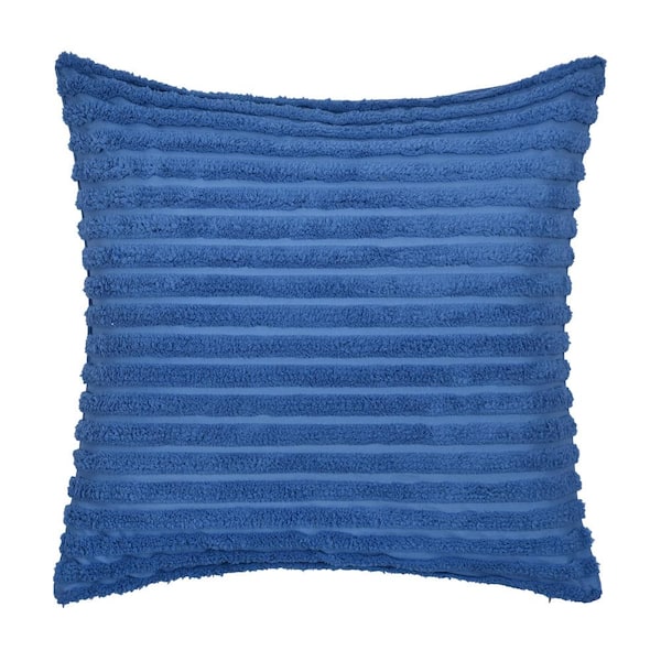 Unbranded Darcy Azure Solid Polyester Euro Sham 26 in. L X 26 In. W
