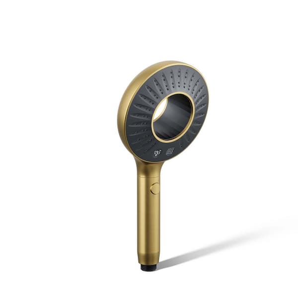 KOHLER Spaviva 2-Spray Wall Mount Handheld Shower Head 1.75 GPM in Vibrant Brushed Moderne Brass