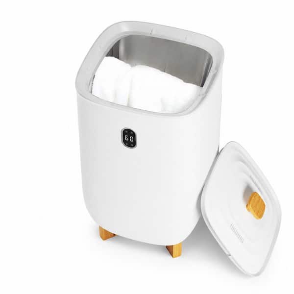 Silver 35 Liter Portable Electric PTC Towel Warmer Heater Bag with Heating and Drying Modes and Telescopic Rod